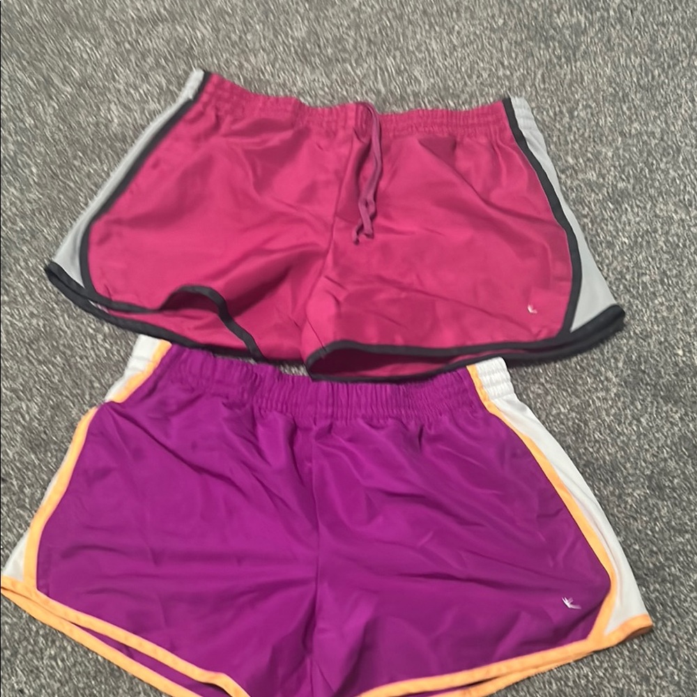 Women's Pink and Purple Athletic Shorts